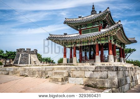 Suwon Hwaseong Fortress Western Command Post Or Seojangdae And Crossbow Platform Or Seonodae In Suwo