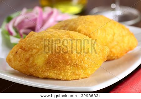Papa Rellena (plněné brambory)
