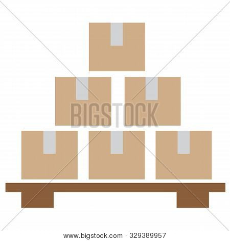 Inventory Control Icon On White Background. Flat Style. Inventory Control Symbol. Solid Inventory Co