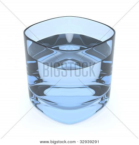 Blue Water Glass