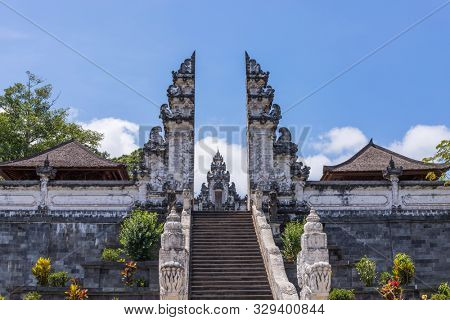 Entrance temple of Pura Penataran Agung Lempuyang. In Bali, Indonesia