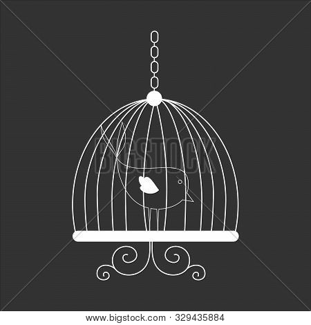 Bird Icon Vector Design On The Black Backround