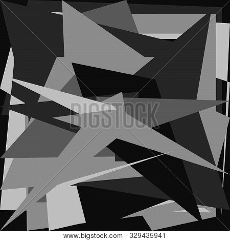 Abstract Vector Icon Geometric Art Black Banner