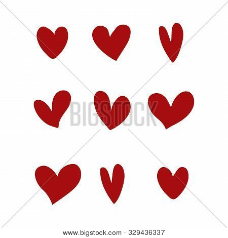 Heart On The White Backround Icon Vector