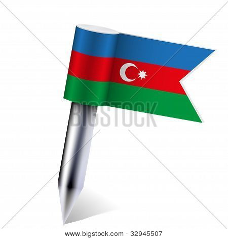 Vector bandiera Azerbaigian isolata On White