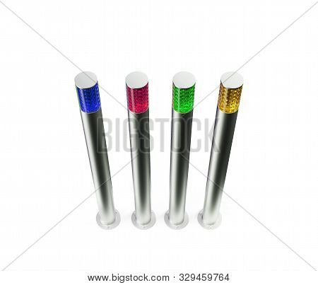 Classic Street Lamp Isolated On White Background. 3d Rendering