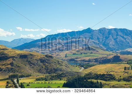 Valley View From Crown Range Road Cardrona, New Zealand