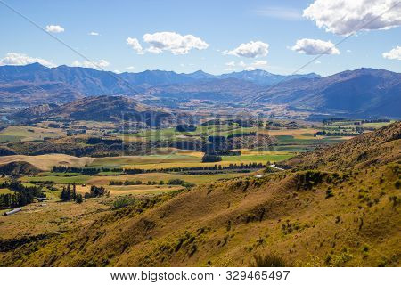 Valley View From Crown Range Road Cardrona, New Zealand