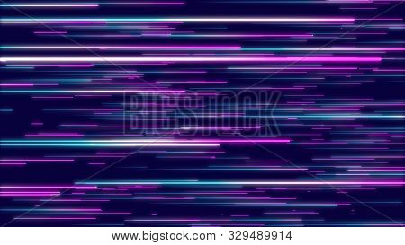 Blue And Purple Abstract Radial Lines Geometric Background. Data Flow. Explosion Star. Optical Fiber