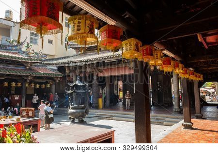 Lukang, Taiwan - October 18th, 2019: Lukang Tianhou Temple, also known as Mazu Temple at Changhua, Taiwan
