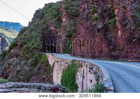 Gorges De Daluis Or Chocolate Canyon In Provence-alpes, France.