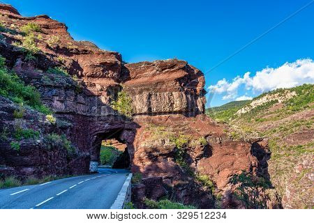 Gorges De Daluis Or Chocolate Canyon In Provence-alpes, France.