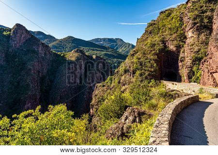 Gorges De Daluis Or Chocolate Canyon In Provence-alpes, France.