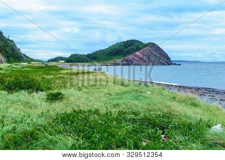 Landscape (near Le Buttereau) Along The Cabot Trail, In Cape Breton Island, Nova Scotia, Canada
