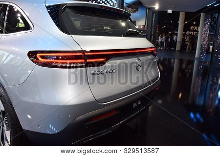 Frankfurt, Germany, September 10-2019: Mercedes Eqc 400 Iaa 2019