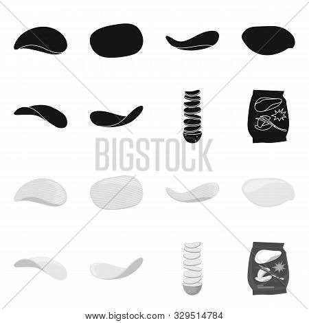 Vector Illustration Of Roast And Potato Symbol. Collection Of Roast And Ingredient Vector Icon For S