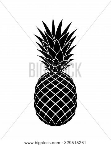 Pineapple Graphic Icon. Tropical Fruit Symbol. Pineapple Sign Isolated On White Background. Vector I
