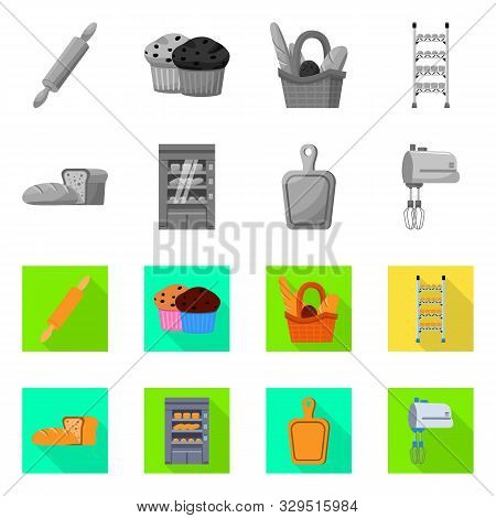 Vector Design Of Bakery And Natural Icon. Collection Of Bakery And Business Stock Symbol For Web.