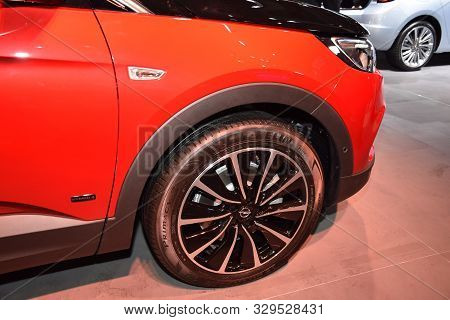 Frankfurt, Germany, September 11-2019: Opel Grandland X Hybrid4 Iaa 2019