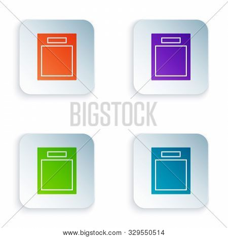 Color Empty Form Icon Isolated On White Background. File Icon. Checklist Icon. Business Concept. Set