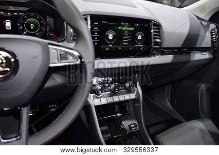 Frankfurt, Germany, September 10-2019: Skoda Karoq Scout 4X4 Iaa 2019