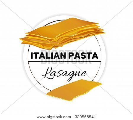 Label Of Lasagne, Pasta For A Puff Casserole.