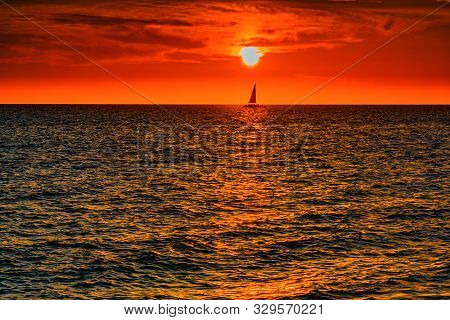 Beautiful Sunset Of The Caribbean