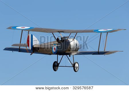 Tyabb, Australia - March 9, 2014: Sopwith Pup (replica) Vh-sor Vintage World War I Biplane Fighter A