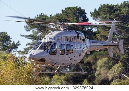Tyabb, Australia - March 9, 2014: Royal Australian Navy (ran) Bell 429 Helicopter N49-049 Operated B