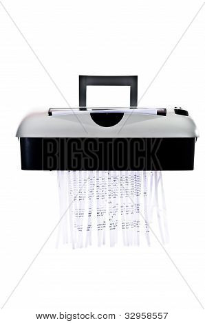 Irodai papír Shredder munkahelyi - elszigetelt fehér Background