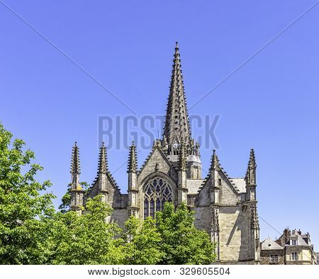 Vitre, Brittany, France - June 1: Notre Dame / Church Of Our Lady Of Vitre On June 1, 2019 In Vitre,
