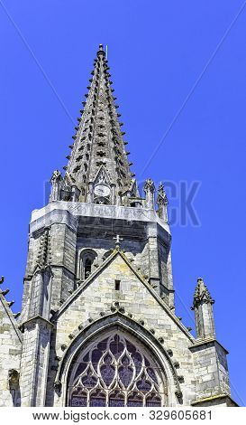 Vitre, Brittany, France - June 1: Notre Dame / Church Of Our Lady Of Vitre On June 1, 2019 In Vitre,