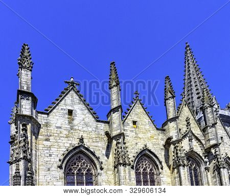 Vitre, Brittany, France - June 1: Notre Dame / Church Of Our Lady Of Vitre On June 1, 2019 In Vitre,