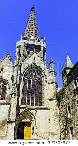 Vitre, Brittany, France - June 1: Notre Dame / Church Of Our Lady Of Vitre On June 1, 2019 In Vitre,