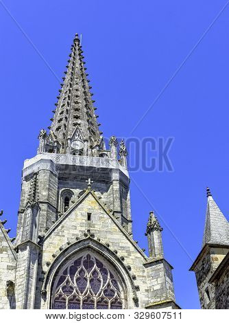 Vitre, Brittany, France - June 1: Notre Dame / Church Of Our Lady Of Vitre On June 1, 2019 In Vitre,