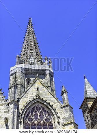 Vitre, Brittany, France - June 1: Notre Dame / Church Of Our Lady Of Vitre On June 1, 2019 In Vitre,