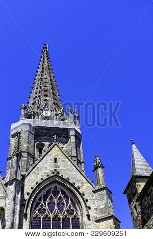 Vitre, Brittany, France - June 1: Notre Dame / Church Of Our Lady Of Vitre On June 1, 2019 In Vitre,