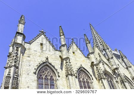 Vitre, Brittany, France - June 1: Notre Dame / Church Of Our Lady Of Vitre On June 1, 2019 In Vitre,