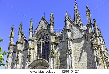 Vitre, Brittany, France - June 1: Notre Dame / Church Of Our Lady Of Vitre On June 1, 2019 In Vitre,