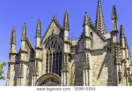 Vitre, Brittany, France - June 1: Notre Dame / Church Of Our Lady Of Vitre On June 1, 2019 In Vitre,