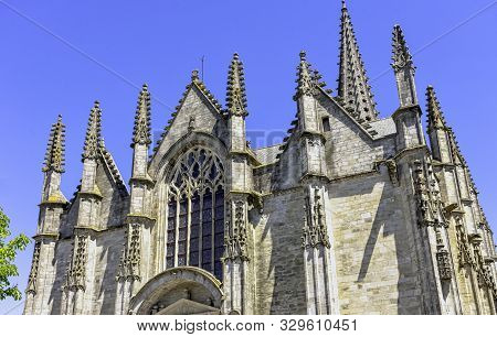 Vitre, Brittany, France - June 1: Notre Dame / Church Of Our Lady Of Vitre On June 1, 2019 In Vitre,
