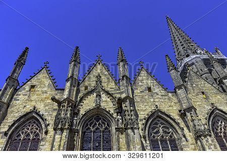 Vitre, Brittany, France - June 1: Notre Dame / Church Of Our Lady Of Vitre On June 1, 2019 In Vitre,