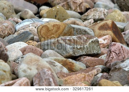 Rocks And Pebbles Of Different Sizes And Colous