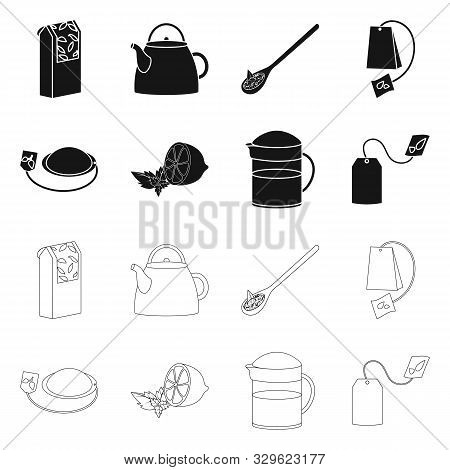 Vector Design Of Healthy And Floral Logo. Set Of Healthy And Gradient Stock Vector Illustration.