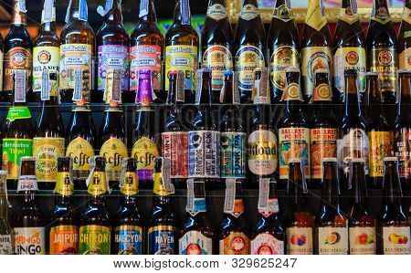 Bangkok,thailand-31 Mar 2018: Variety Of Local Drinks Display On Shelf