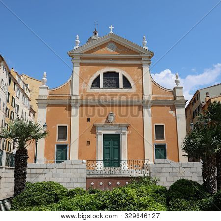 Cathedral Of Ajaccio Town In Corsica Island France