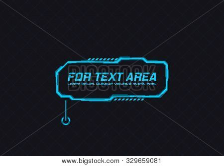Digital Callouts Titles. Hud Futuristic Elements Set With Call Outs Communication And Arrow Bars Inc