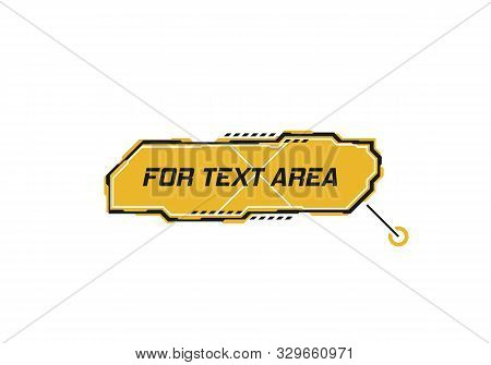 Digital Callouts Titles. Hud Futuristic Elements Set With Call Outs Communication And Arrow Bars Inc