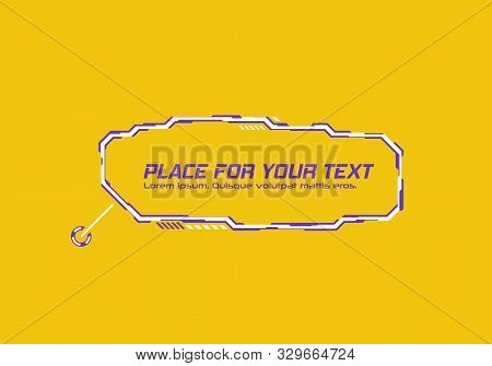 Digital Callouts Titles. Hud Futuristic Elements Set With Call Outs Communication And Arrow Bars Inc