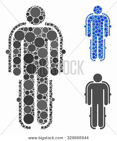 Exoskeleton Composition Of Circle Elements In Variable Sizes And Color Tinges, Based On Exoskeleton 